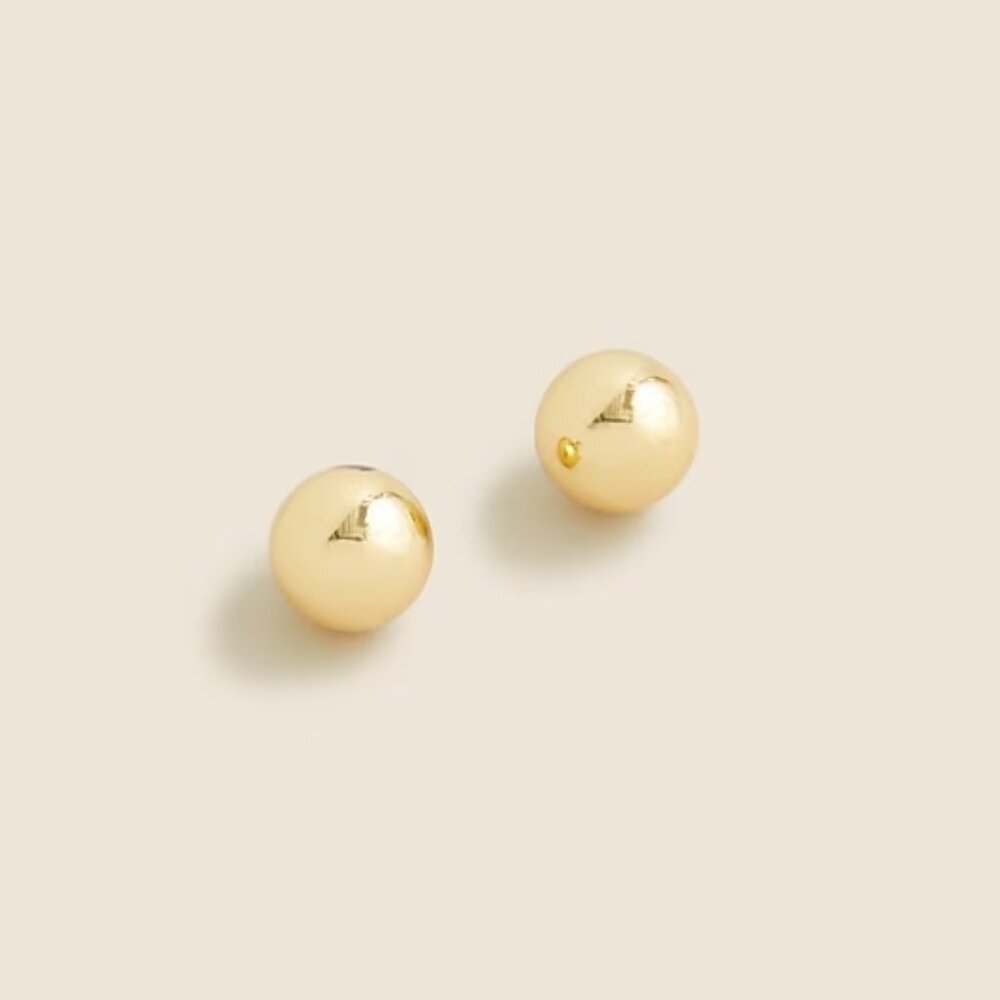 J. Crew Dainty gold-plated ball-stud earrings